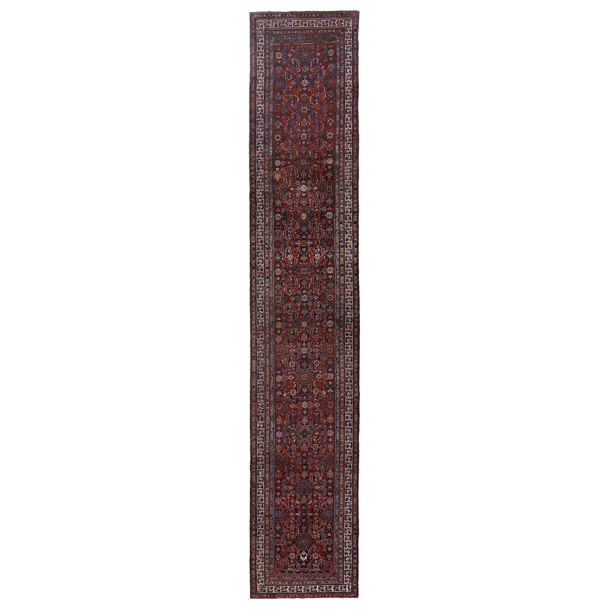 Persian Malayer Runner Rug - Wool Red Design - 96681