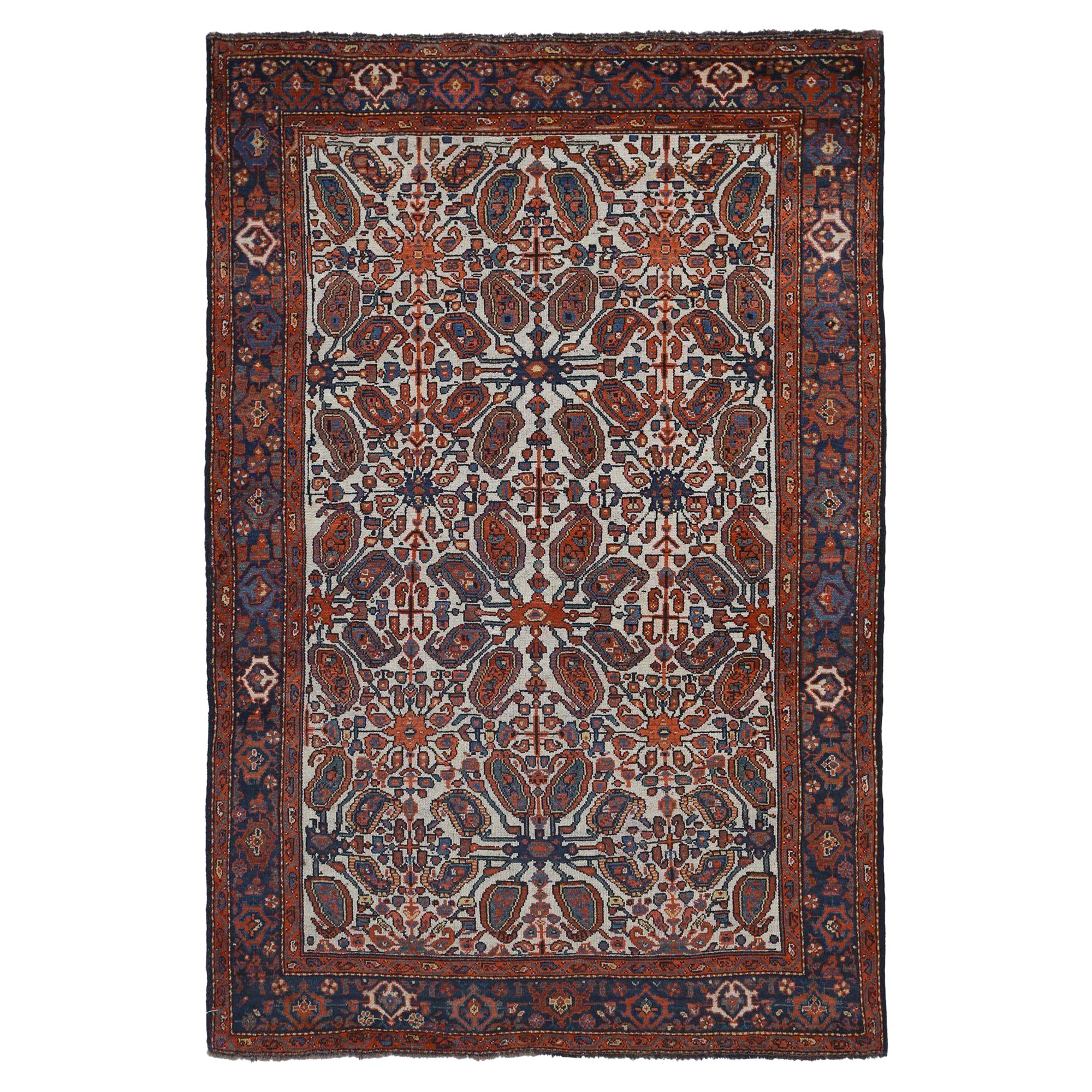 Alfombra Persa Malayer Small Design - Lana Marfil - 96682