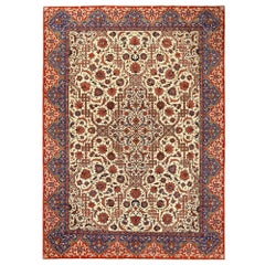 Persian Isfahan Area Rugs - Wool Ivory Design - 96683
