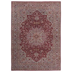 Tapis persan Mashad - Motif rouge en laine - 96696