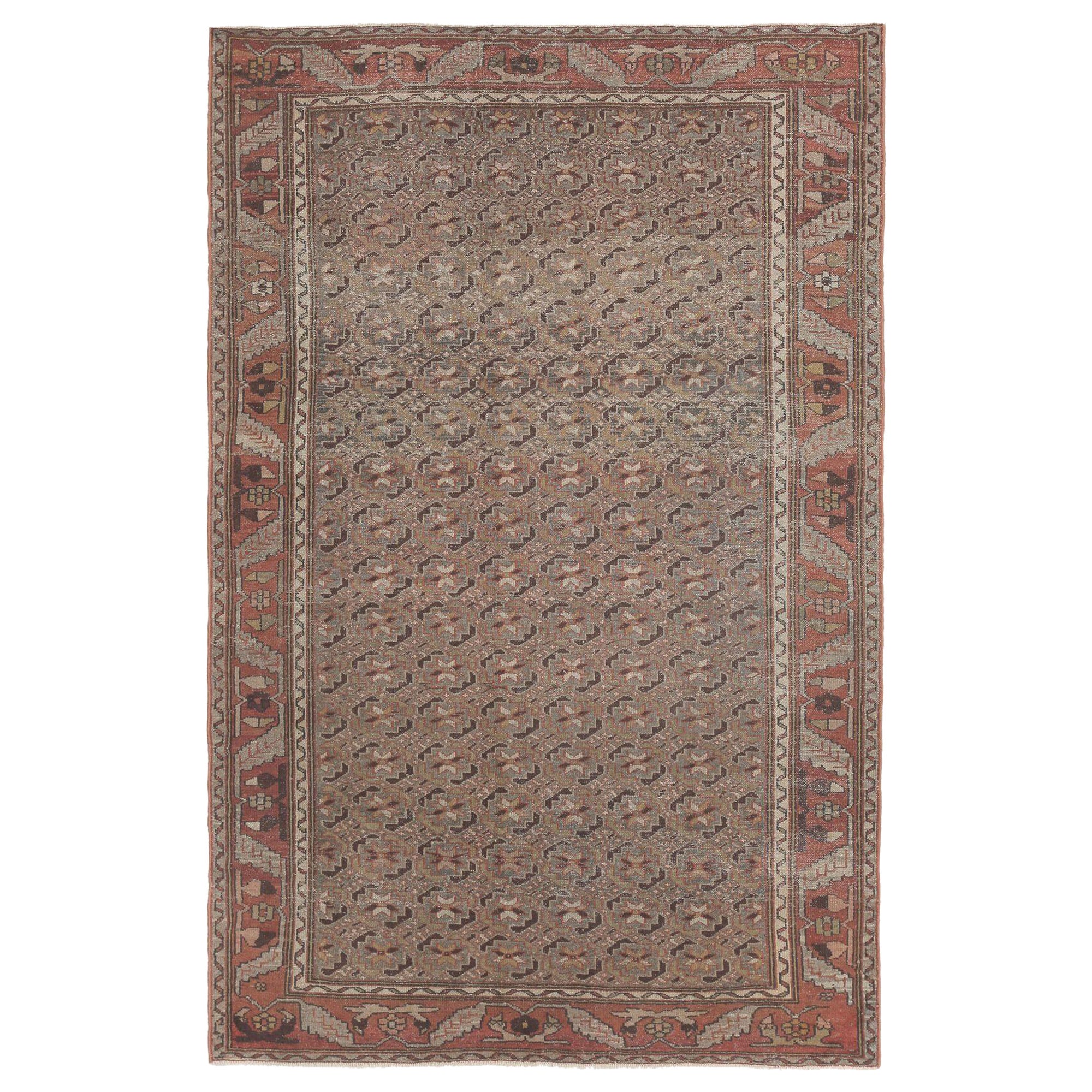 Persischer Malayer Kleiner Teppich - Wolle Brown Design - 96697