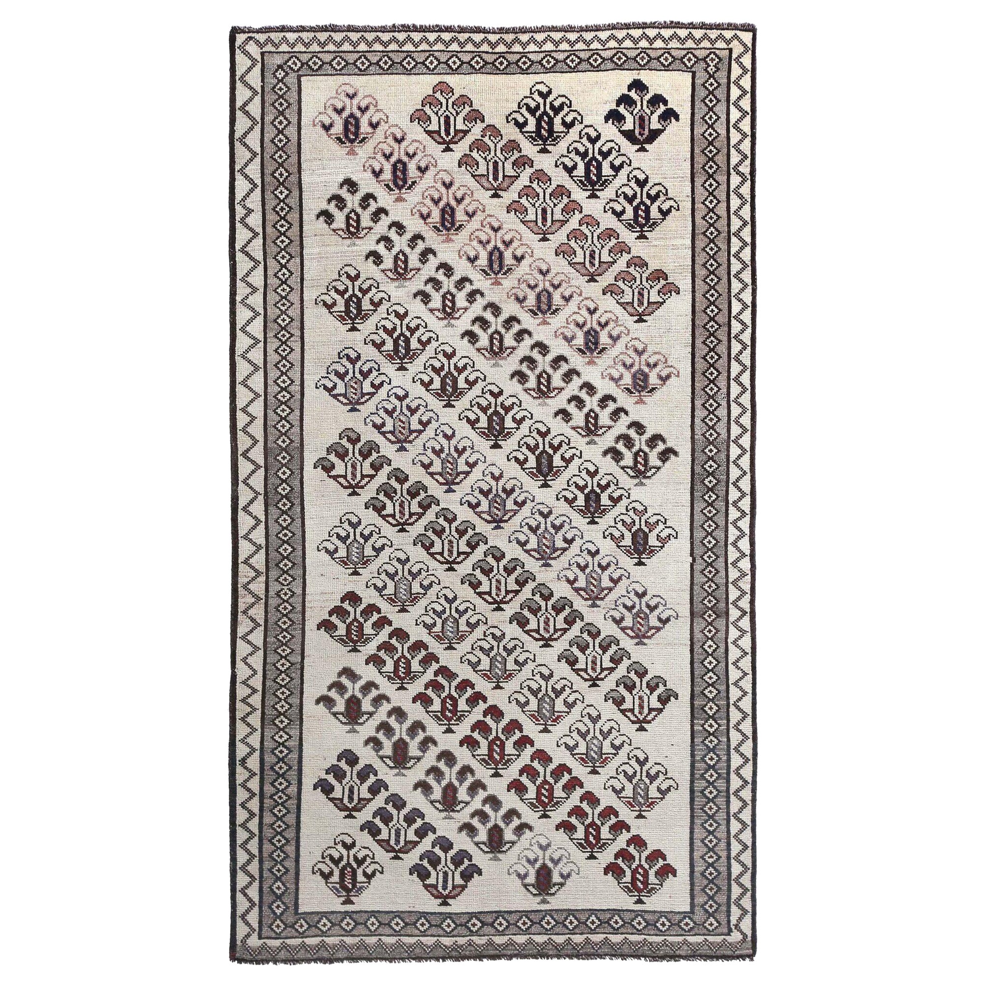 Tappeto persiano Gabbeh Small - Disegno in lana e avorio - 96647