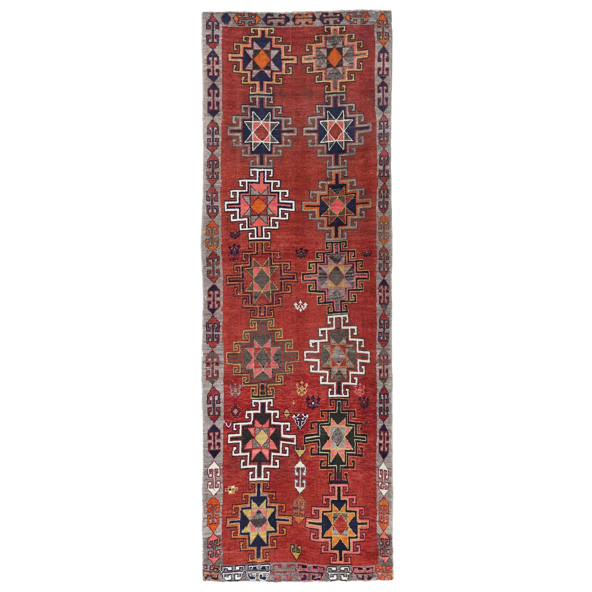 Tappeti persiani Azerbaijan - Disegno in lana rosso - 96649