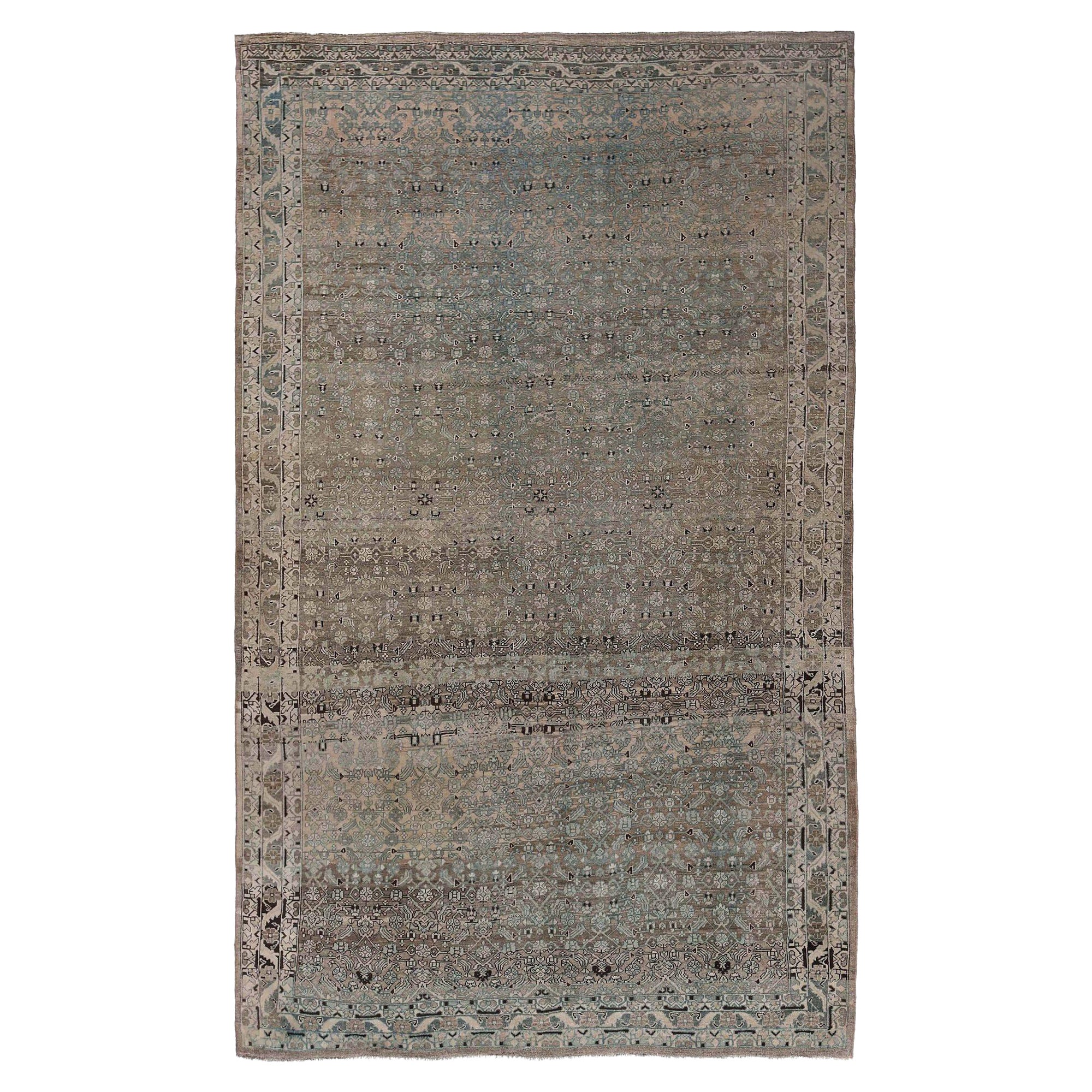 Tappeto persiano Bijar Small - Lana Marrone Taupe Design - 96650