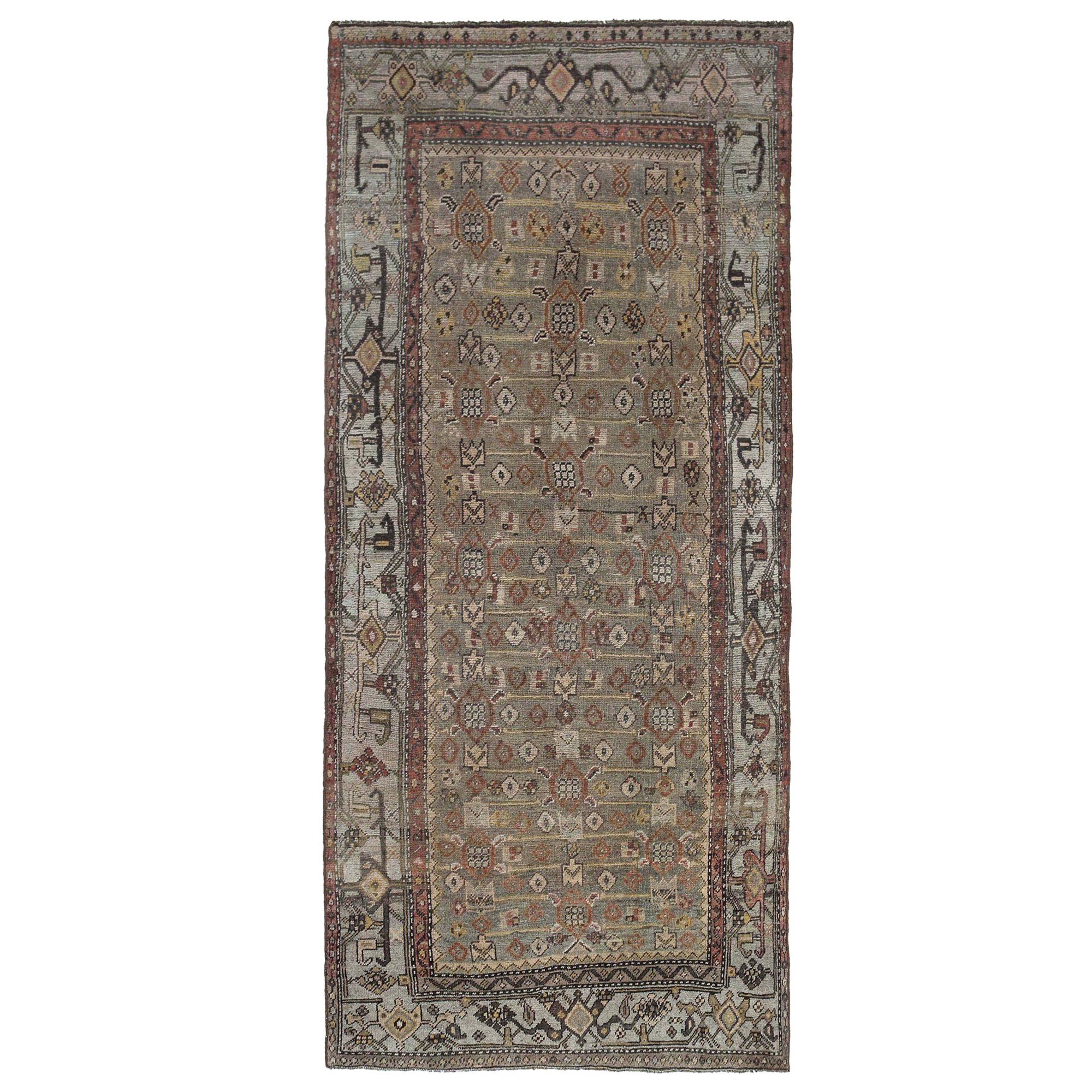 Tappeto persiano Bijar Small - Lana Marrone Taupe Design - 96651