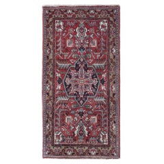 Petit tapis persan Heriz - Motif rouge en laine - 96652