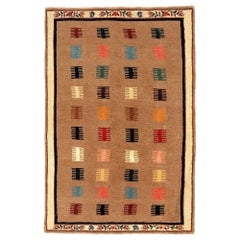 Persischer Aserbaidschan Small Rug - Wolle Brown Design - 96705