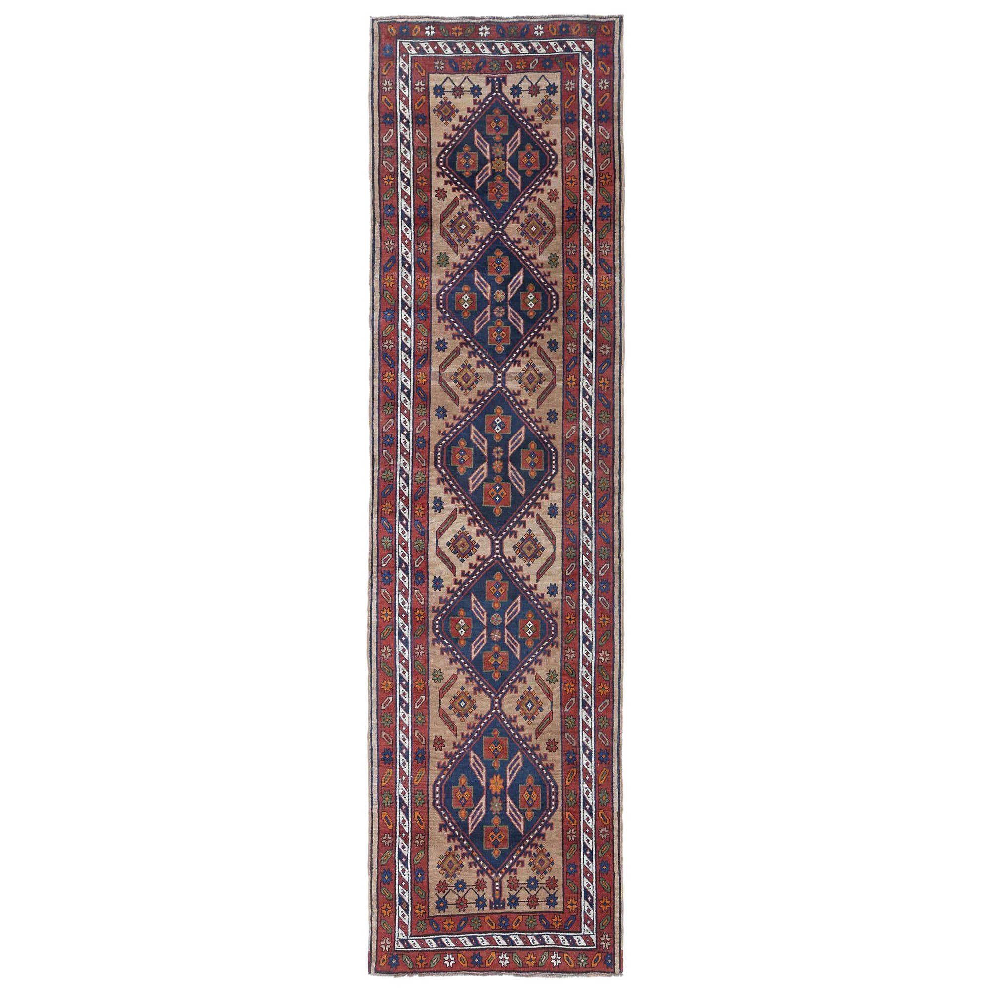 Tapis persan Sarab - Motif bleu ivoire en laine - 96653
