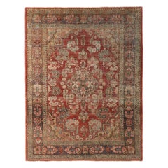 Persischer Mahal Kleiner Teppich - Wolle Rot Design - 96708