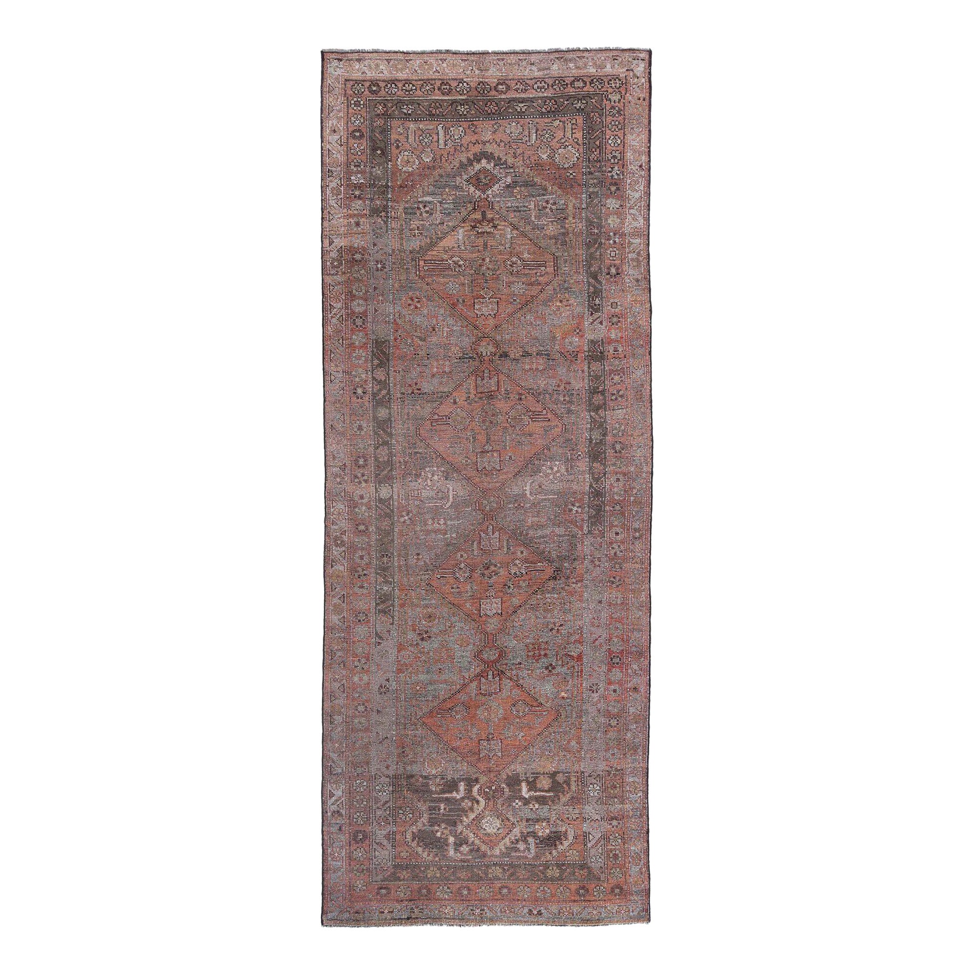 Persische Aserbaidschanische Teppiche - Wolle Blau Rot Design - 96666
