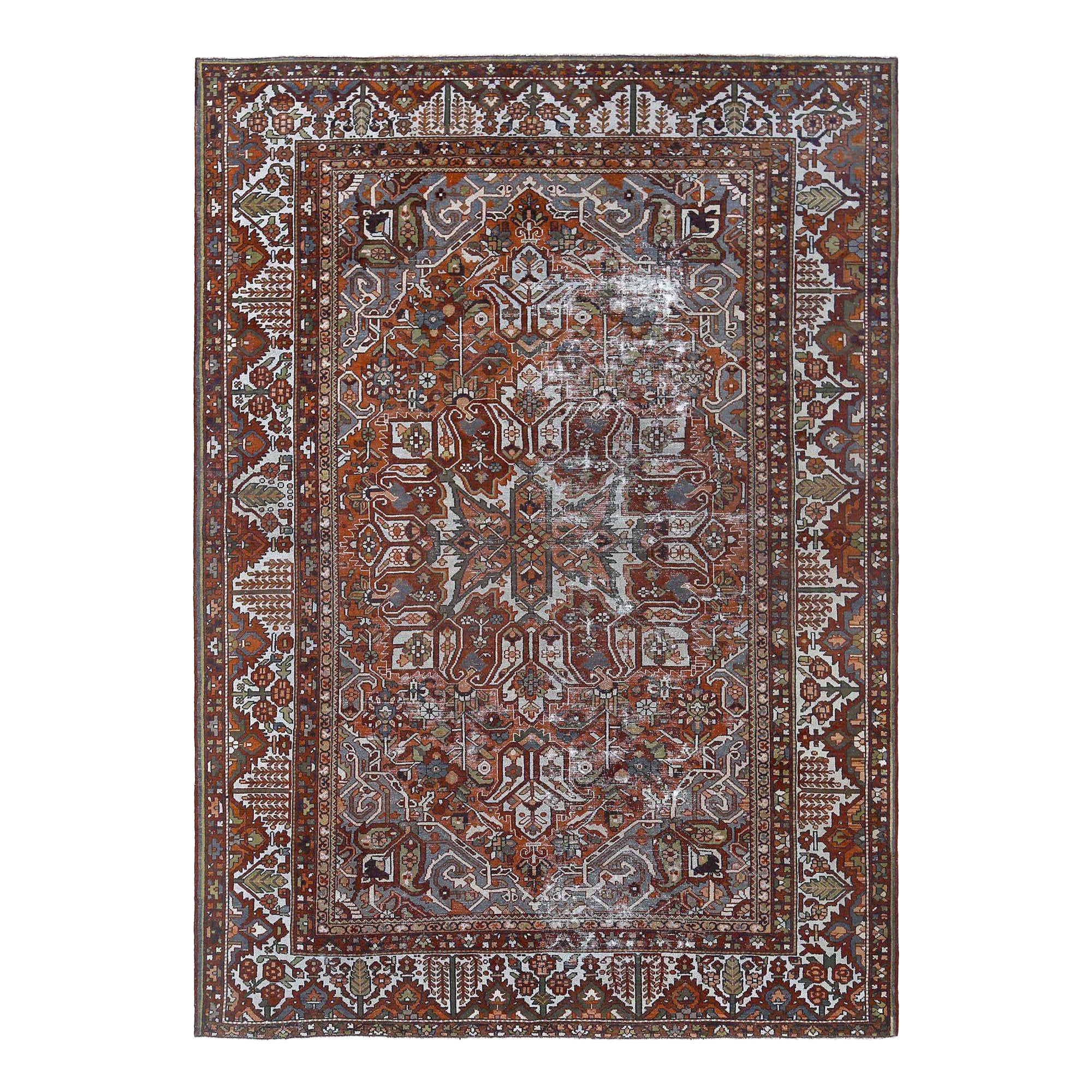 Persische Bakhtiari-Teppiche - rotes Wolldesign - 96671