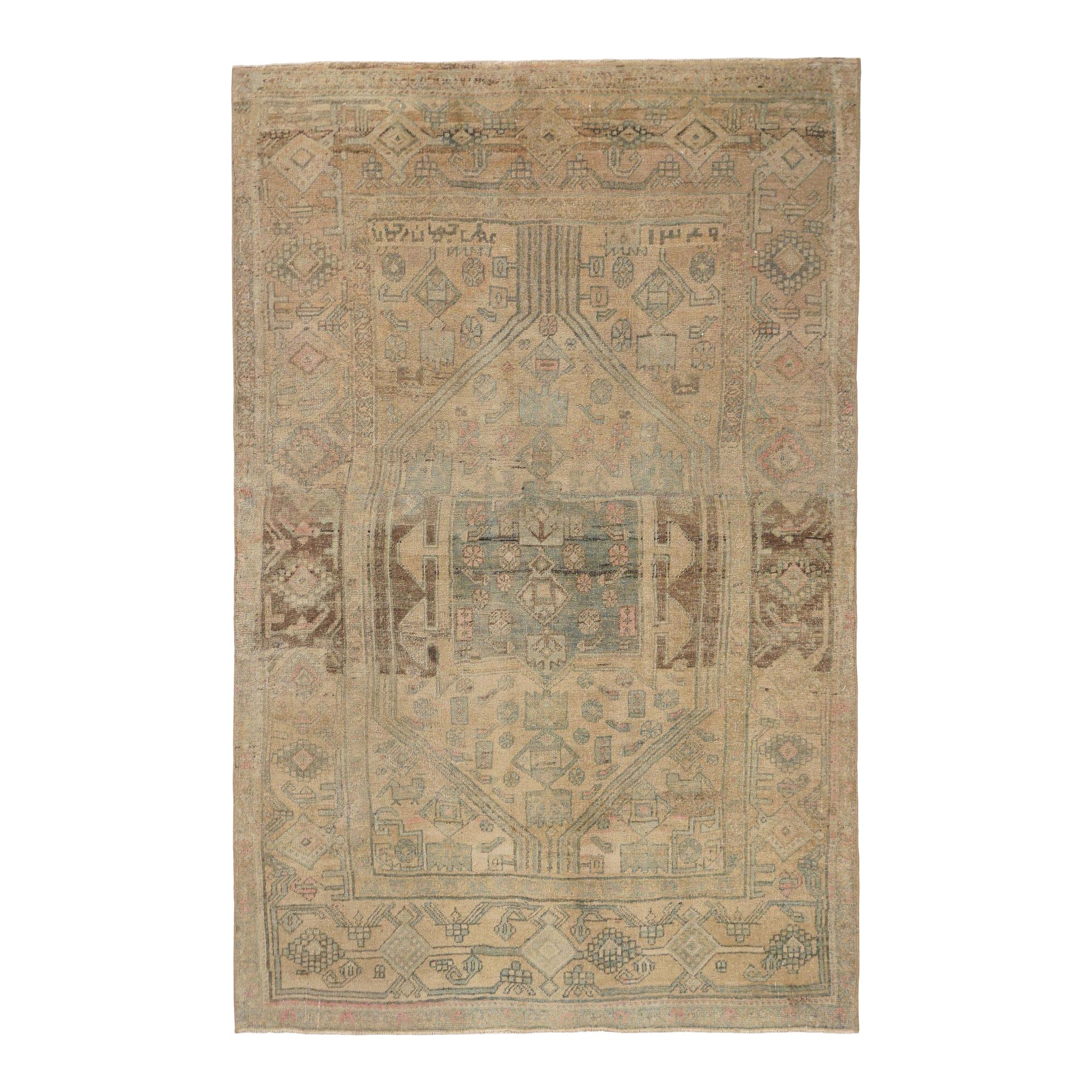 Tappeto persiano Bijar Small - Lana Avorio Taupe Design - 96725