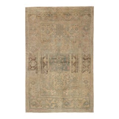 Persischer Bijar Kleiner Teppich - Wolle Elfenbein Taupe Design - 96725