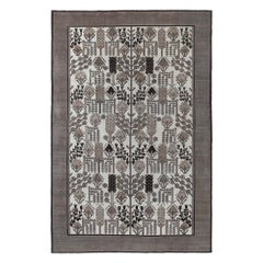 Persian Bakhtiari Area Rugs - Wool Brown Ivory Design - 96672
