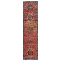 Tappeto Runner Persiano Azerbaijan - Lana Rosso Giallo Design - 96728
