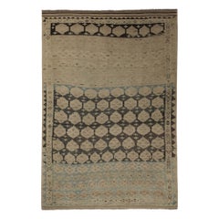 Tappeto persiano Shiraz Small - Disegno in lana blu marrone avorio - 96729