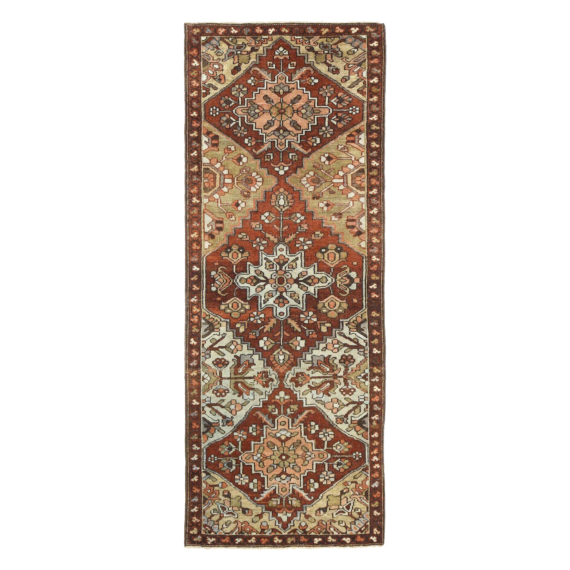 Persischer Bakhtiari Kleiner Teppich - Wolle Elfenbeinrot Design - 96687