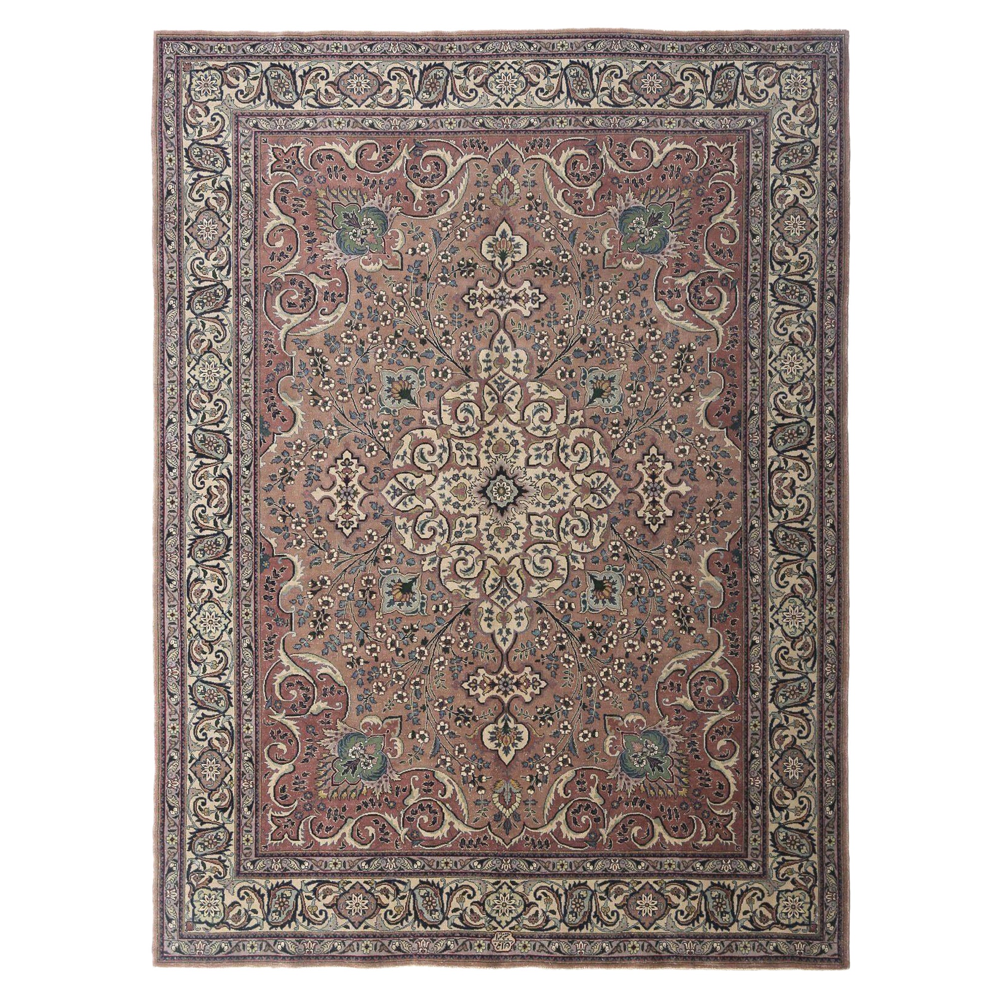 Persische Täbris-Teppiche - Wolle Rosa Rot Design - 96689
