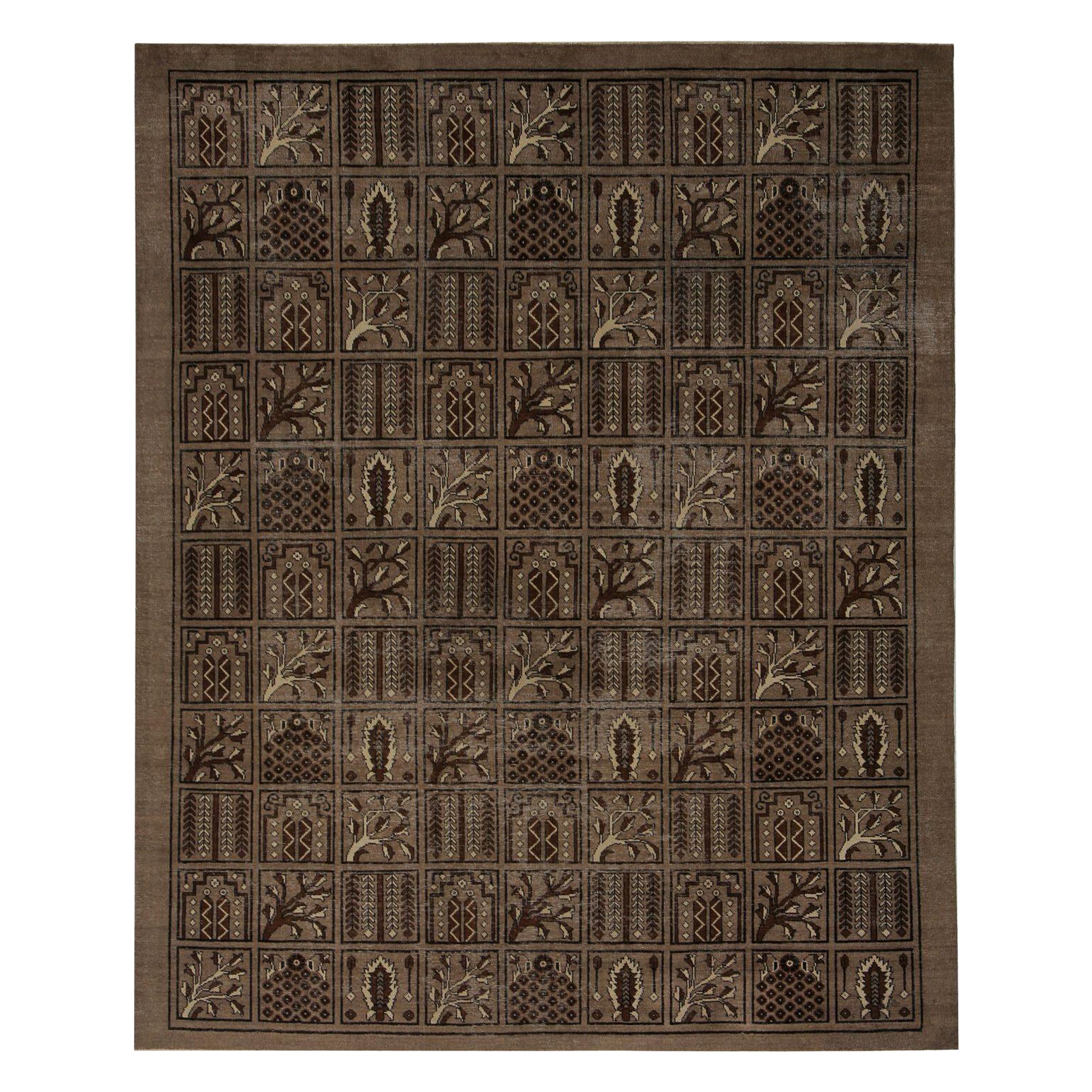 Tappeti persiani Bakhtiari - Design marrone in lana - 96743 in vendita