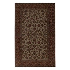 Persian Isfahan Area Rugs - Wool Ivory Red Design - 96744