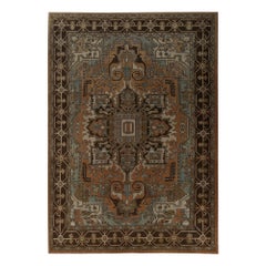 Persian Heriz Area Rugs - Wool Blue Brown Ivory Red Design - 96745