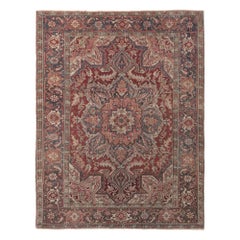 Persischer Heriz Kleiner Teppich - Wolle Rot Design - 96694
