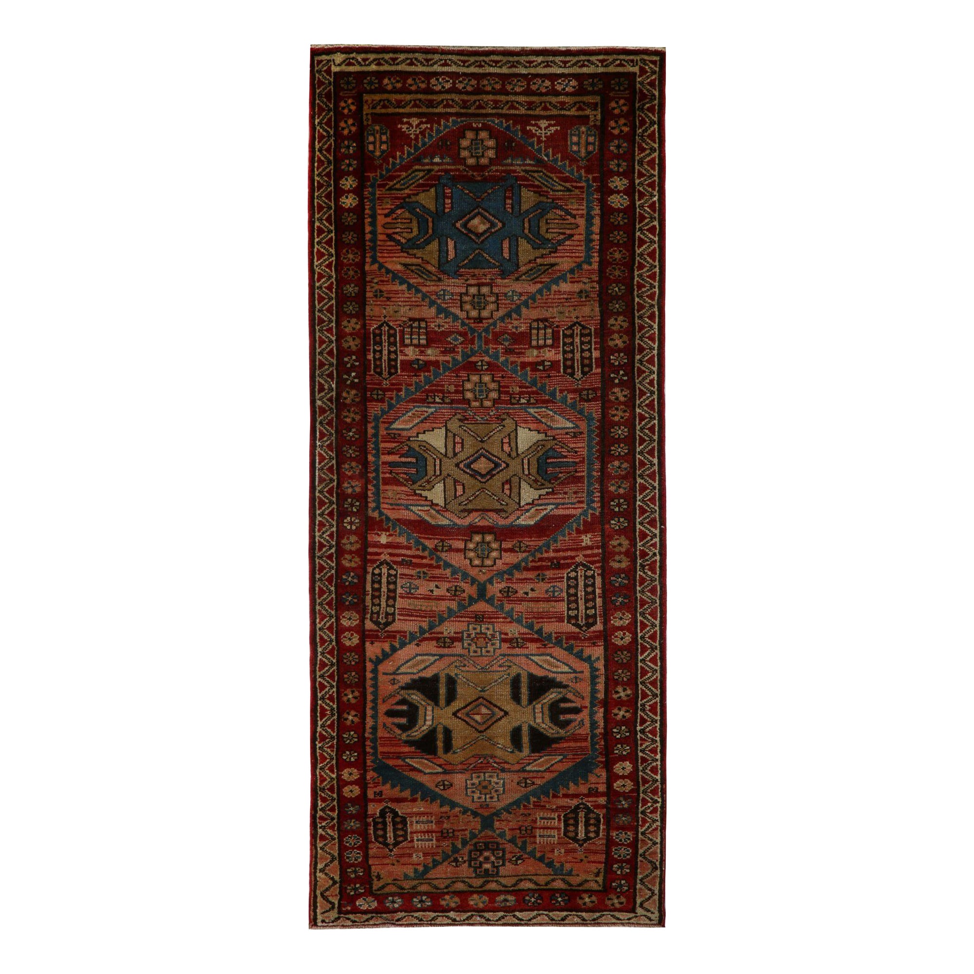 Persischer Aserbaidschan-Läufer - Wolle Rosa Rot Design - 96748