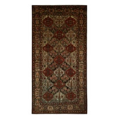 Tapis persans Bakhtiari - Laine ivoire rouge motif - 96749
