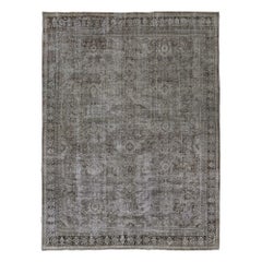 Tapis de sol Persan Mahal - Laine Brown Taupe Design - 96765