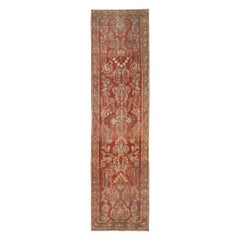Persischer Mahal-Läufer aus Wolle – rotes Design – 96712
