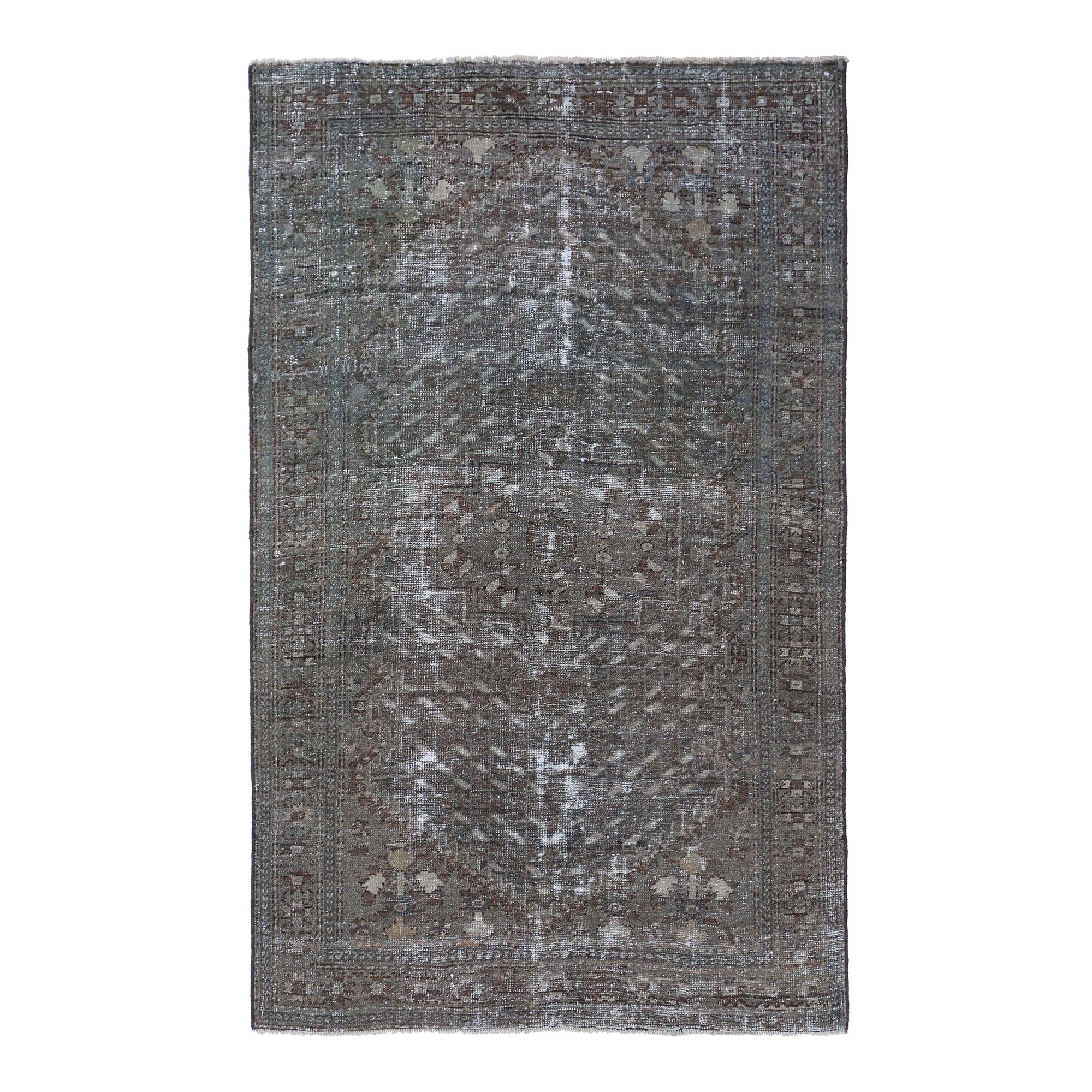 Persischer Mahal Small Teppich - Wolle Brown Design - 96767
