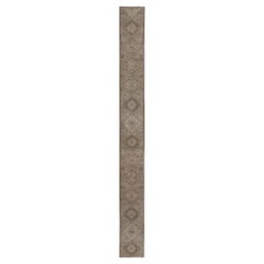 Persischer Azerbaijan Läufer Teppich - Wolle Braun Elfenbein Taupe Design - 96714
