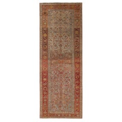 Tapis persans Bijar en laine bleu clair - 96730