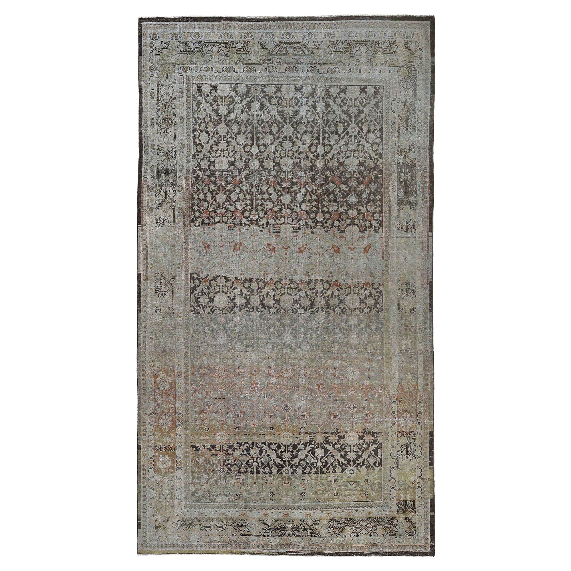 Persische Mahal Teppiche - Wolle Braun Elfenbein Design - 96785