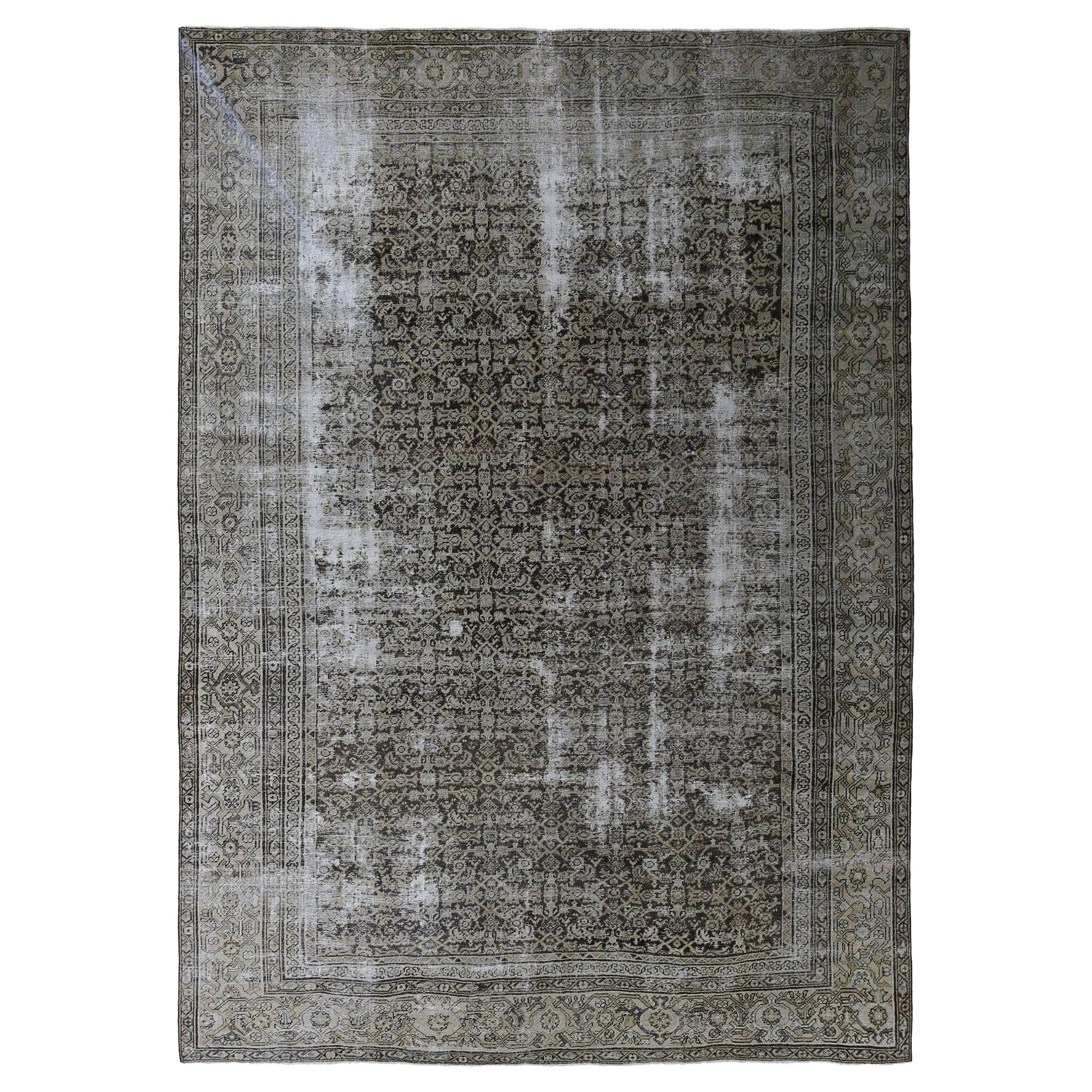 Persische Mahal Teppiche - Wolle Brown Design - 96788 im Angebot