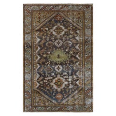 Persischer Bakhtiari Kleiner Teppich - Wolle Marineblau Gelb Design - 96789