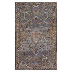 Alfombra Persa Bakhtiari Pequeña - Lana Azul Verde Design - 96793