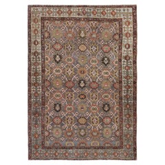 Petit tapis persan Malayer - Laine bleu gris vert rouge motif - 96794