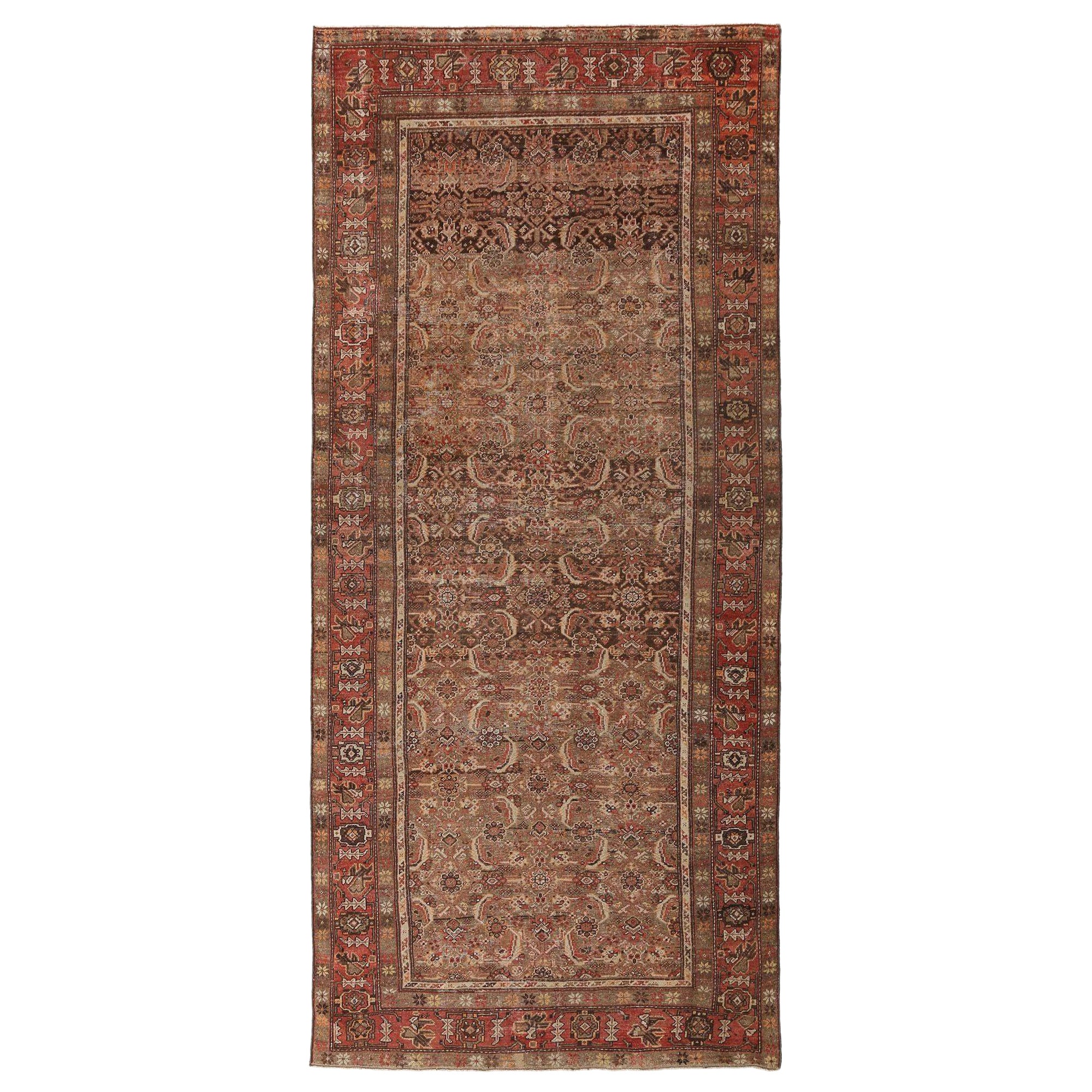 Tappeti persiani Azerbaijan - Design marrone in lana - 96809