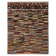 Tapis persans Bakhtiari en laine bleu vert rouge jaune - 96810
