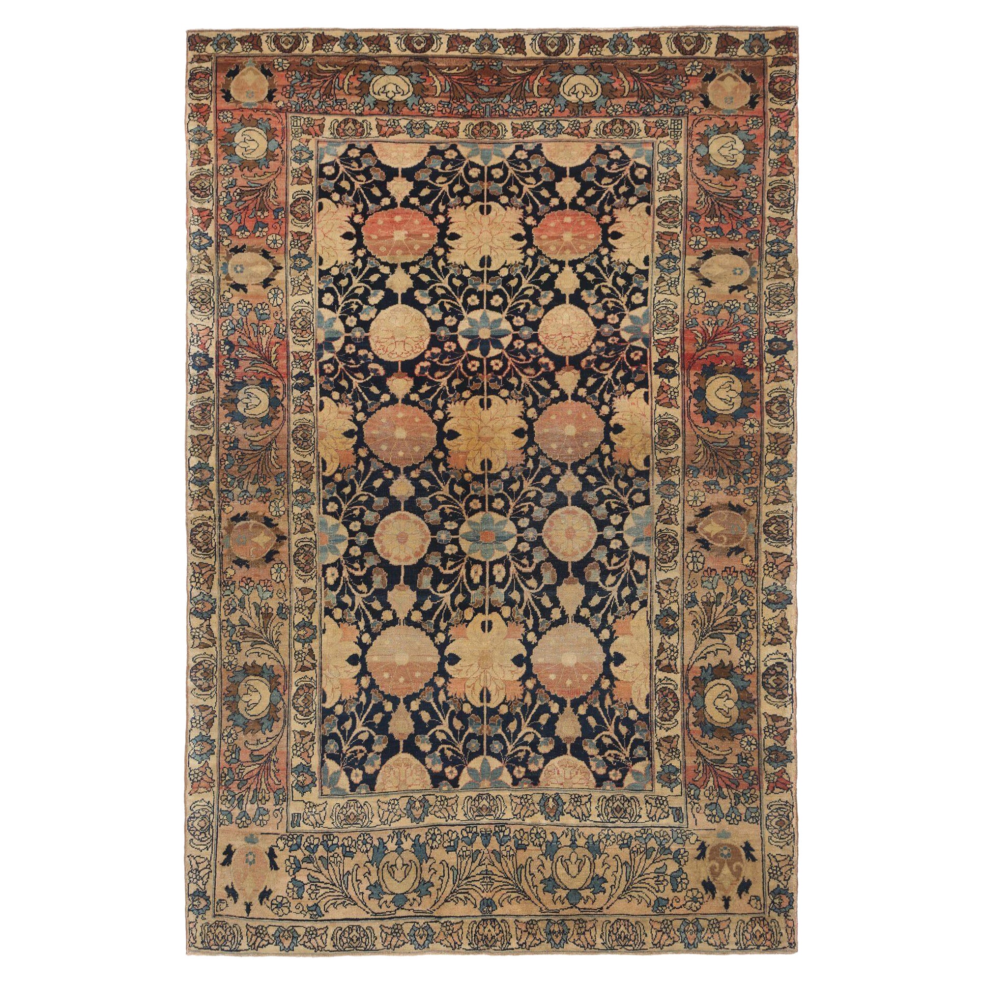 Tappeto persiano Varamin Small Design in lana - 96812