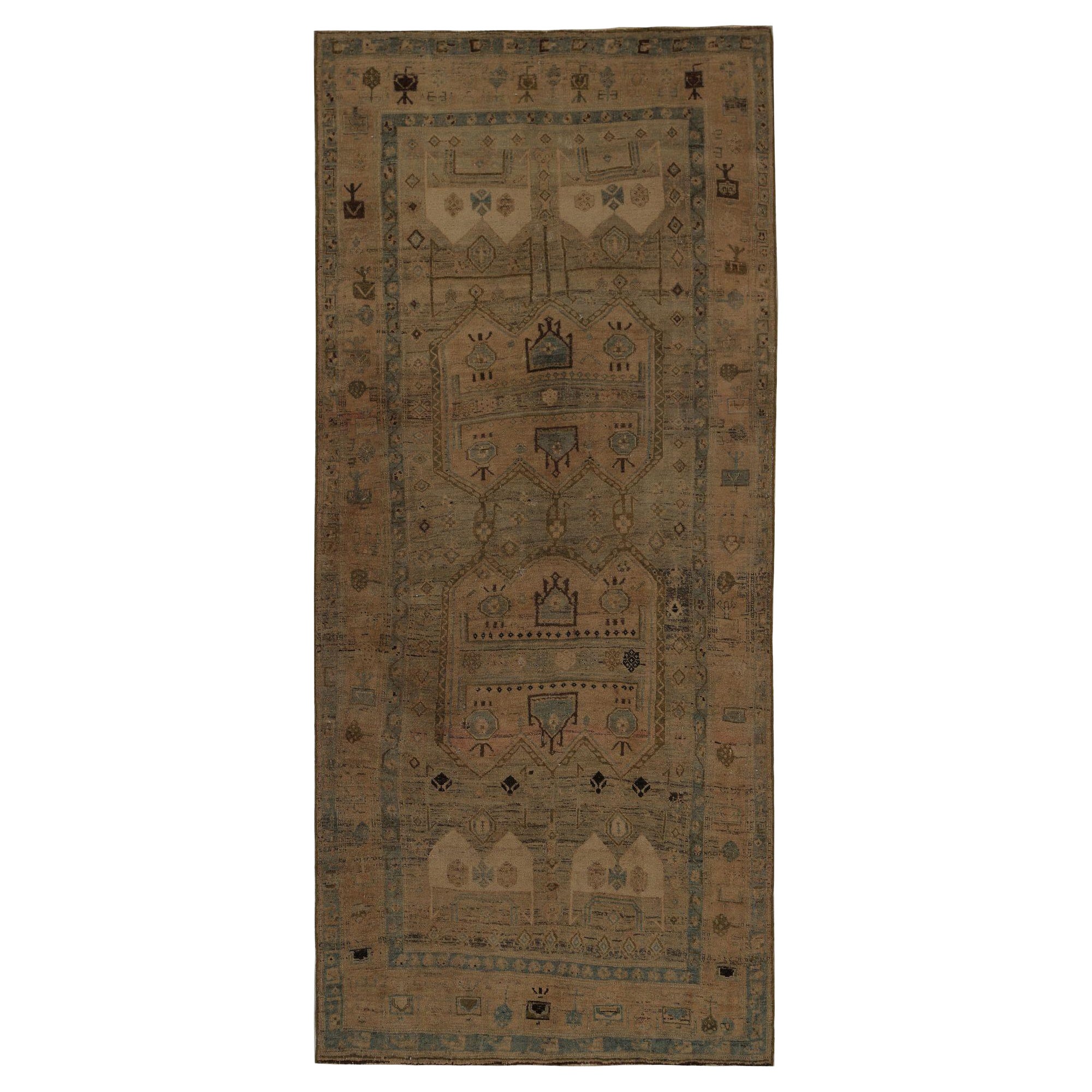 Tappeti persiani Bijar - Lana Marrone Rosa Taupe Design - 96757 in vendita