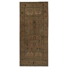 Tapis de sol Persan Bijar - Laine Brown Pink Taupe Design - 96757