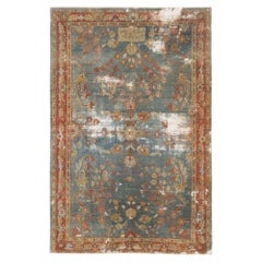 Persian Farahan Small Rug - Wool Blue Design - 96813