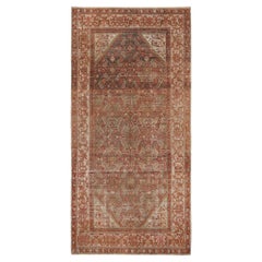 Tapis persans Malayer - Design en laine vert ivoire - 96814