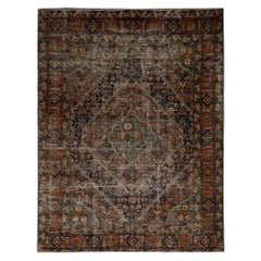 Petit tapis persan Tabriz - Motif rouge en laine - 96831
