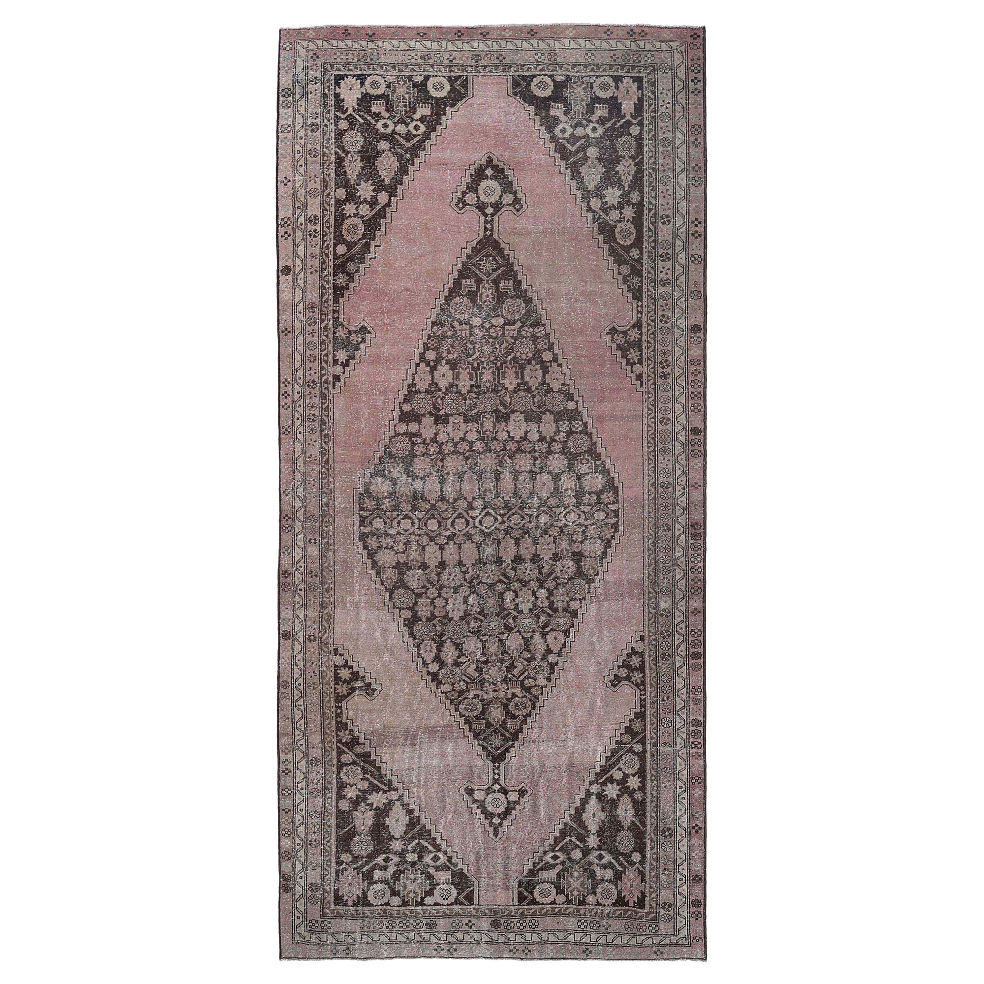 Persische Malayer Teppiche - Wolle Braun Rosa Design - 96782
