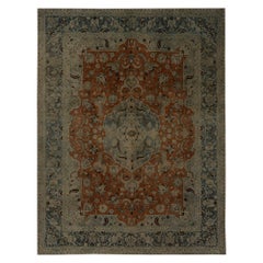 Tapis persans de Tabriz - Motif bleu rouge en laine - 96833