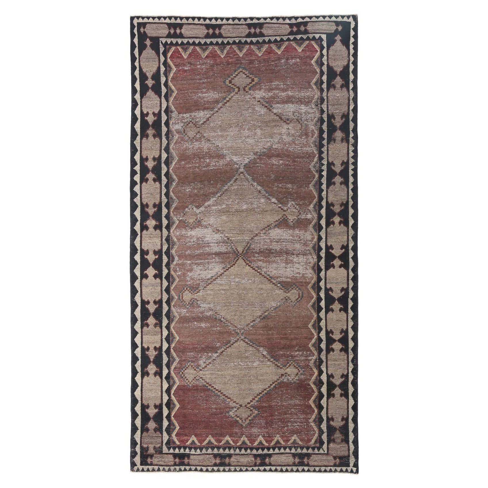Tappeti persiani Gabbeh - Lana Avorio Rosso Terracotta - 96796 in vendita
