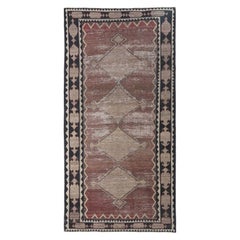 Persian Gabbeh Area Rugs - Wool Ivory Red Terracotta Design - 96796